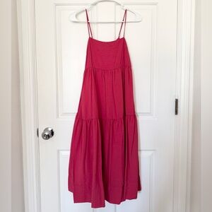 Abercrombie & Fitch Trapeze Midi Dress - Pink (size XXS Petite)